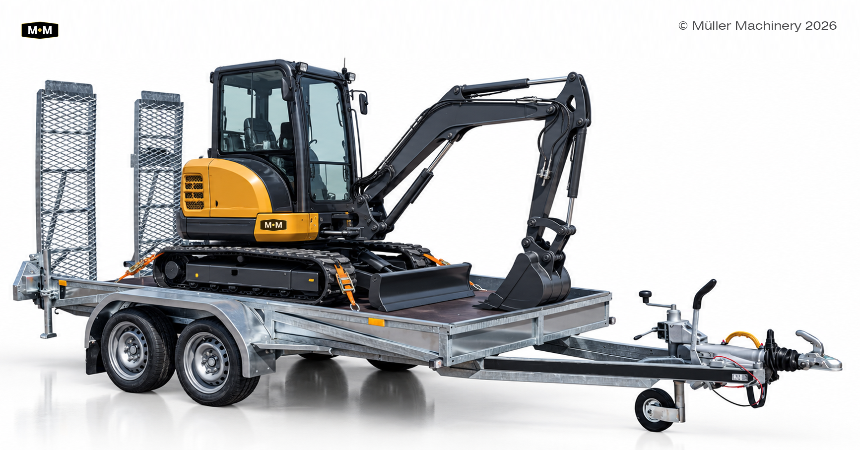 Mini Excavator Trailer: How to Choose One for 1 to 2.6 t